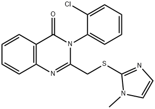 3-(2-chlorophenyl)-2-[(1-methylimidazol-2-yl)sulfanylmethyl]quinazolin-4-one Structure