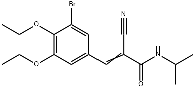 (E)-3-(3-bromo-4,5-diethoxyphenyl)-2-cyano-N-propan-2-ylprop-2-enamide Structure