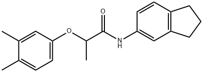 N-(2,3-dihydro-1H-inden-5-yl)-2-(3,4-dimethylphenoxy)propanamide Structure