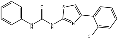 1-[4-(2-chlorophenyl)-1,3-thiazol-2-yl]-3-phenylurea 化学構造式