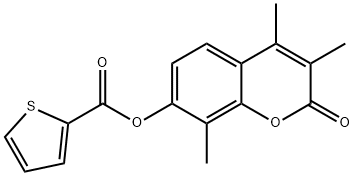 (3,4,8-trimethyl-2-oxochromen-7-yl) thiophene-2-carboxylate 化学構造式