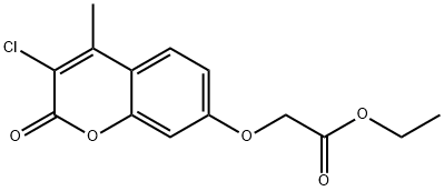 ethyl 2-(3-chloro-4-methyl-2-oxochromen-7-yl)oxyacetate Structure