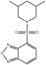 4-(3,5-dimethylpiperidin-1-yl)sulfonyl-2,1,3-benzoxadiazole 化学構造式