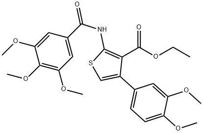 ethyl 4-(3,4-dimethoxyphenyl)-2-[(3,4,5-trimethoxybenzoyl)amino]thiophene-3-carboxylate Structure