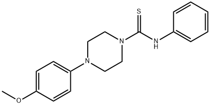 4-(4-methoxyphenyl)-N-phenylpiperazine-1-carbothioamide 结构式