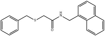 2-benzylsulfanyl-N-(naphthalen-1-ylmethyl)acetamide Structure