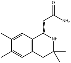(2Z)-2-(3,3,6,7-tetramethyl-2,4-dihydroisoquinolin-1-ylidene)acetamide 化学構造式