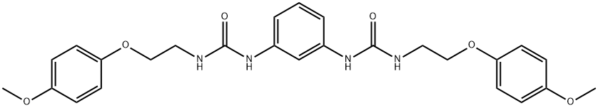 1-[2-(4-methoxyphenoxy)ethyl]-3-[3-[2-(4-methoxyphenoxy)ethylcarbamoylamino]phenyl]urea Structure
