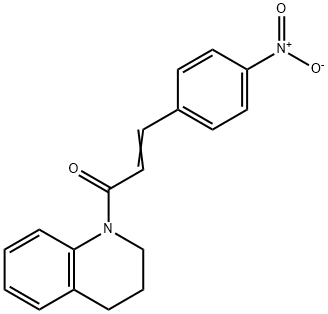 (E)-1-(3,4-dihydro-2H-quinolin-1-yl)-3-(4-nitrophenyl)prop-2-en-1-one,470685-61-1,结构式