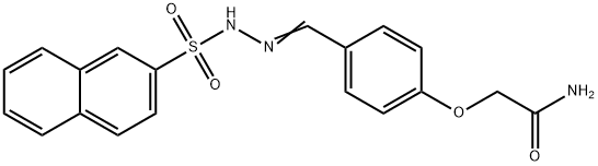 2-[4-[(E)-(naphthalen-2-ylsulfonylhydrazinylidene)methyl]phenoxy]acetamide Structure