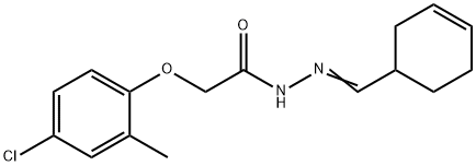 2-(4-chloro-2-methylphenoxy)-N-[(E)-cyclohex-3-en-1-ylmethylideneamino]acetamide Structure