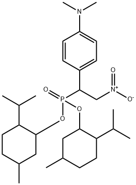 4-[1-bis[(5-methyl-2-propan-2-ylcyclohexyl)oxy]phosphoryl-2-nitroethyl]-N,N-dimethylaniline Structure