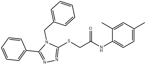 2-[(4-benzyl-5-phenyl-1,2,4-triazol-3-yl)sulfanyl]-N-(2,4-dimethylphenyl)acetamide Structure