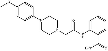 2-[[2-[4-(4-methoxyphenyl)piperazin-1-yl]acetyl]amino]benzamide Struktur