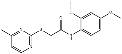 N-(2,4-dimethoxyphenyl)-2-(4-methylpyrimidin-2-yl)sulfanylacetamide Struktur