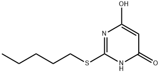 4-hydroxy-2-pentylsulfanyl-1H-pyrimidin-6-one, 489403-70-5, 结构式