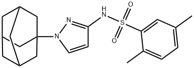 N-[1-(1-adamantyl)pyrazol-3-yl]-2,5-dimethylbenzenesulfonamide Structure