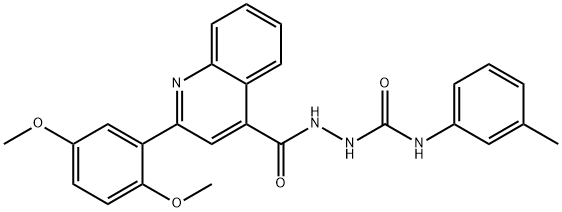 1-[[2-(2,5-dimethoxyphenyl)quinoline-4-carbonyl]amino]-3-(3-methylphenyl)urea Structure