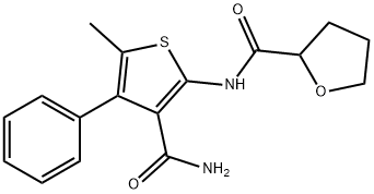 N-(3-carbamoyl-5-methyl-4-phenylthiophen-2-yl)oxolane-2-carboxamide Structure