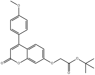 tert-butyl 2-[4-(4-methoxyphenyl)-2-oxochromen-7-yl]oxyacetate 结构式