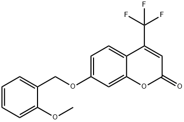 7-[(2-methoxyphenyl)methoxy]-4-(trifluoromethyl)chromen-2-one,500203-62-3,结构式