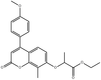 ethyl 2-[4-(4-methoxyphenyl)-8-methyl-2-oxochromen-7-yl]oxypropanoate Structure