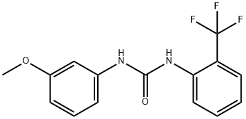 1-(3-methoxyphenyl)-3-[2-(trifluoromethyl)phenyl]urea 化学構造式