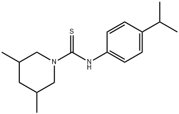 3,5-dimethyl-N-(4-propan-2-ylphenyl)piperidine-1-carbothioamide Structure