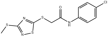 N-(4-chlorophenyl)-2-[(3-methylsulfanyl-1,2,4-thiadiazol-5-yl)sulfanyl]acetamide 化学構造式
