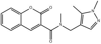 N-[(1,5-dimethylpyrazol-4-yl)methyl]-N-methyl-2-oxochromene-3-carboxamide|