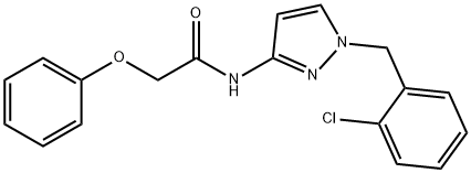 N-[1-[(2-chlorophenyl)methyl]pyrazol-3-yl]-2-phenoxyacetamide Structure