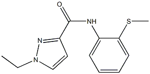 1-ethyl-N-(2-methylsulfanylphenyl)pyrazole-3-carboxamide Struktur