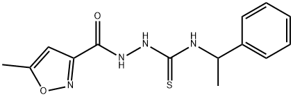 1-[(5-methyl-1,2-oxazole-3-carbonyl)amino]-3-(1-phenylethyl)thiourea Structure