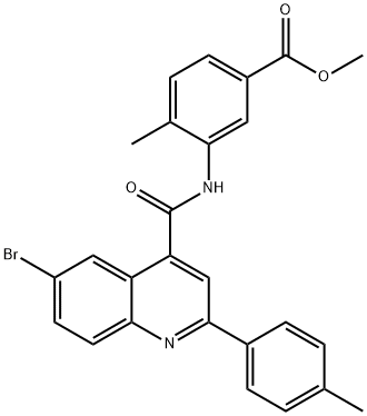 methyl 3-[[6-bromo-2-(4-methylphenyl)quinoline-4-carbonyl]amino]-4-methylbenzoate Structure