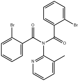 2-bromo-N-(2-bromobenzoyl)-N-(3-methylpyridin-2-yl)benzamide 化学構造式