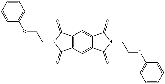 2,6-bis(2-phenoxyethyl)pyrrolo[3,4-f]isoindole-1,3,5,7-tetrone 化学構造式