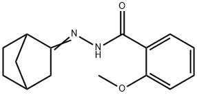 N-[(E)-3-bicyclo[2.2.1]heptanylideneamino]-2-methoxybenzamide Struktur