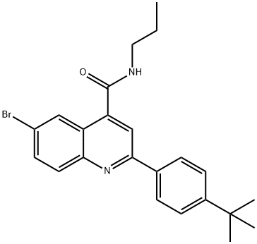 6-bromo-2-(4-tert-butylphenyl)-N-propylquinoline-4-carboxamide Structure