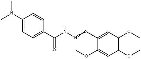4-(dimethylamino)-N-[(E)-(2,4,5-trimethoxyphenyl)methylideneamino]benzamide 结构式