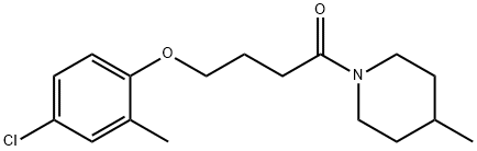 4-(4-chloro-2-methylphenoxy)-1-(4-methylpiperidin-1-yl)butan-1-one 结构式