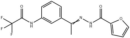 N-[(Z)-1-[3-[(2,2,2-trifluoroacetyl)amino]phenyl]ethylideneamino]furan-2-carboxamide|