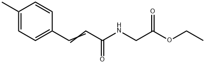 ethyl 2-[[(E)-3-(4-methylphenyl)prop-2-enoyl]amino]acetate 化学構造式