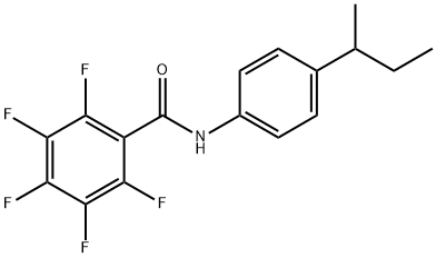 N-(4-butan-2-ylphenyl)-2,3,4,5,6-pentafluorobenzamide 化学構造式