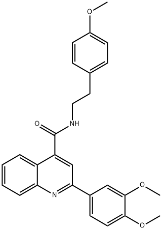 2-(3,4-dimethoxyphenyl)-N-[2-(4-methoxyphenyl)ethyl]quinoline-4-carboxamide,544459-74-7,结构式