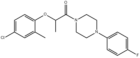 2-(4-chloro-2-methylphenoxy)-1-[4-(4-fluorophenyl)piperazin-1-yl]propan-1-one 化学構造式