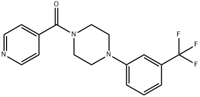 pyridin-4-yl-[4-[3-(trifluoromethyl)phenyl]piperazin-1-yl]methanone 化学構造式