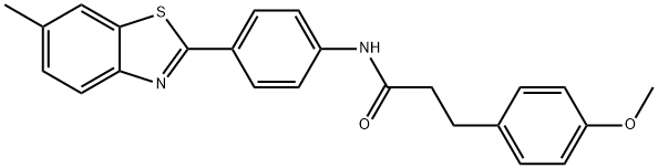 3-(4-methoxyphenyl)-N-[4-(6-methyl-1,3-benzothiazol-2-yl)phenyl]propanamide Structure