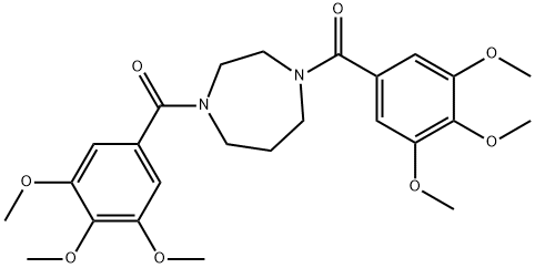 [4-(3,4,5-trimethoxybenzoyl)-1,4-diazepan-1-yl]-(3,4,5-trimethoxyphenyl)methanone 化学構造式