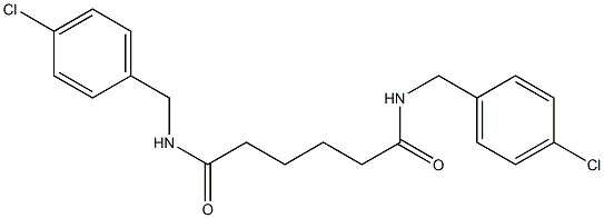 N,N'-bis[(4-chlorophenyl)methyl]hexanediamide 化学構造式