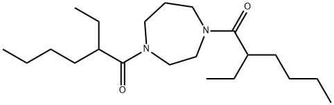 2-ethyl-1-[4-(2-ethylhexanoyl)-1,4-diazepan-1-yl]hexan-1-one 化学構造式